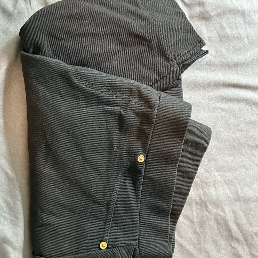 Michael Kors Black Ankle Pants with Gold Accents